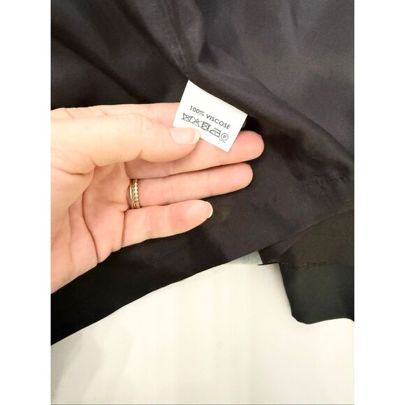 Dries Van Noten Pleated Black Kimono Sleeve Asymmetric Wrap Midi Dress 38 - Picture 9 of 9